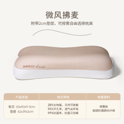 Mousse 慕思睡眠岛 PVZ1-102 记忆棉枕头 63x40x9cm 微风拂麦