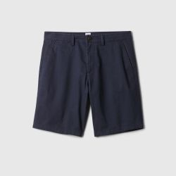 Gap 男装 斜纹棉中腰直筒短裤 866125