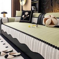 金楷尚 夏季凉感冰丝沙发垫 70*70cm 青禾-绿色