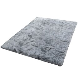 凡兮 地毯 长绒纯色米白色 40cm×60cm