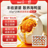 移动端、京东百亿补贴：丰收婆婆 北海红树林烤海鸭蛋 60g*20枚