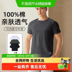 七匹狼 男士纯棉短袖T恤 28207