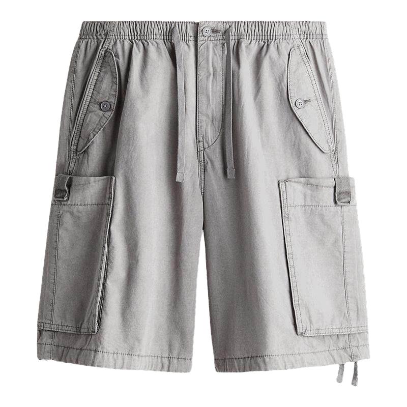 H&M 男装工装直筒休闲短裤
