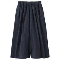 MUJI/無印良品 木棉混轻量牛仔裙裤