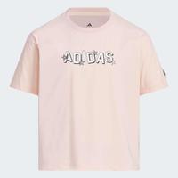 adidas 阿迪达斯 女童夏季针织无领短袖T恤