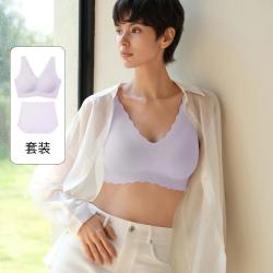 Ubras 夏无尺码深V免拆胸垫文胸无痕内裤内衣女