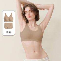 Ubras 四季款基础百搭裸感无尺码文胸隐形聚拢内衣女