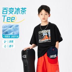 匡威 26夏季新品匡威儿童短袖T恤凉感速干时尚潮流短T中大童男童