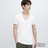 优衣库 男士 AIRism V领短袖T恤 UQ454311999