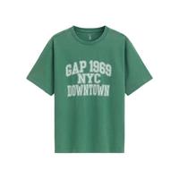 Gap/盖璞 纯棉logo字母印花宽松短袖T恤 翠绿色 M