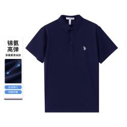 U.S. POLO ASSN. 夏季男士挺括舒适百搭短袖上衣简约时尚商务休闲透气polo衫男
