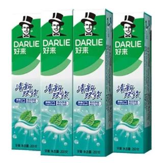 淘金币可用：好来 清新双效牙膏200g*4支