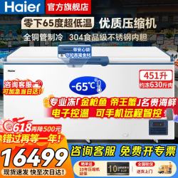 海尔 超低温冰柜-60/70商用家用大容量海鲜细胞级 451升 DW-60W451EU1