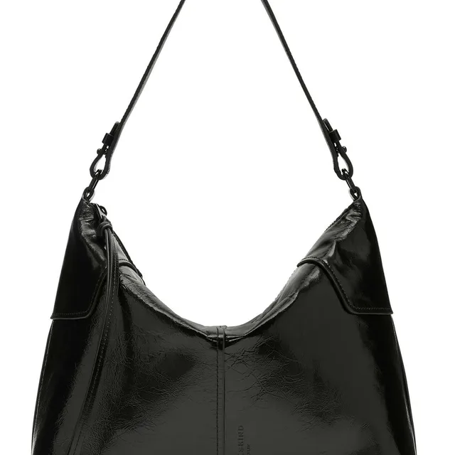 Liebeskind 女式 Hobo M Mila 专利做旧手提包, 黑色