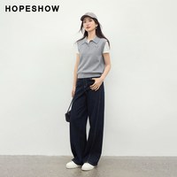 红袖 2026春季 女士POLO翻领无袖针织衫 90126030102