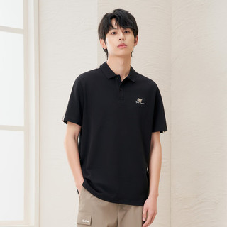 gxgjeans 男士POLO衫 黑色 2XL