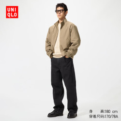 优衣库 男装女装宽松直筒牛仔裤/水洗产品482864 08 深灰色 31 /170/78A