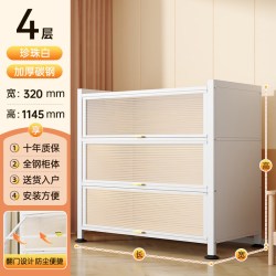 家用防尘铁艺书架收纳柜