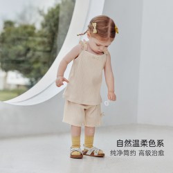 巴厘小猪 莫代尔棉 无袖背心两件套