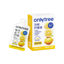 onlytree only tree冷榨柠檬液NFC柠檬汁0蔗糖0脂维C复合果汁饮料冲饮30g*10条装