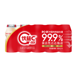 蒙牛 优益C乳酸菌饮品 0脂肪原味 100ml*10瓶