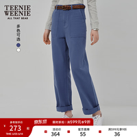 TEENIE WEENIE 小熊女装牛仔裤 水洗复古老爹裤 蓝色 S