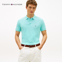 TOMMY HILFIGER Tommy春夏男装1985珠地棉商务休闲纯色短袖T恤POLO