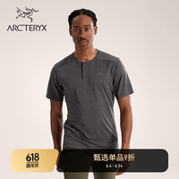 ARC'TERYX 男士运动短袖T恤  BLACK HEATHER/黑灰色 M