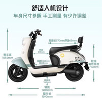 国家补贴：新日 丽曼 72V 80km长续航 铅酸电池电动摩托车 绿色
