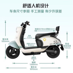 新日 丽曼 72V 80km长续航 铅酸电池电动摩托车 绿色