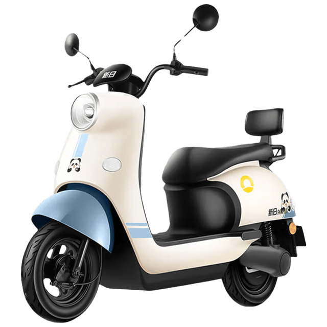 新日 丽曼电动摩托车 60v5块铅酸电池 76km长续航大踏板