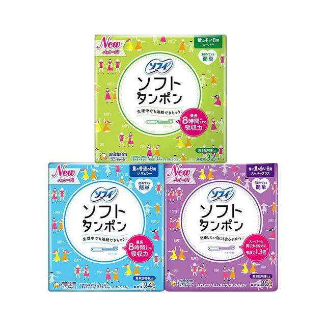 苏菲 卫生棉条 普通流量34支+量多型32支+量特多型25支