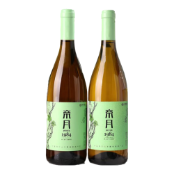 帝月 13.5度红酒750ml白葡萄酒宁夏贺兰山东麓甜型干红葡萄酒高档送人 1984干白贵人香2支装裸瓶