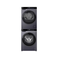 淘金币可用：海尔 云溪系列 XQG100-BLDE580HU1+GA100-STF582HU1 热泵洗烘套装 极夜灰