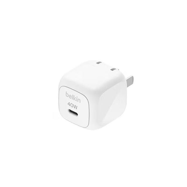 贝尔金 40W USB-C冰快充充电器 白色 PD3.2认证