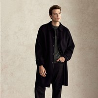 SCOFIELD 男士中长款翻领羊毛混纺毛呢大衣 SMJWF4TK02