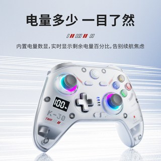 AOLION澳加狮 K30 无线蓝牙 光影白+智能座充 游戏手柄