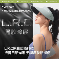 蕉下女士空顶防晒帽黑胶运动户外骑行遮阳透气舒适防紫外线太阳帽