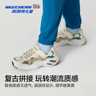SKECHERS/斯凯奇 303967L 魔术贴缓震老爹运动鞋 自然色 35