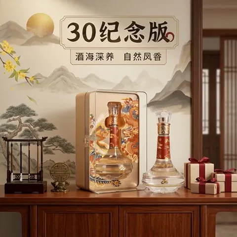 西凤酒 30年 52度 凤香型白酒 500ml*1瓶装