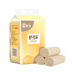 舒可乐 卫生纸巾小提卷纸无芯家用卷筒纸手纸厕纸 6卷