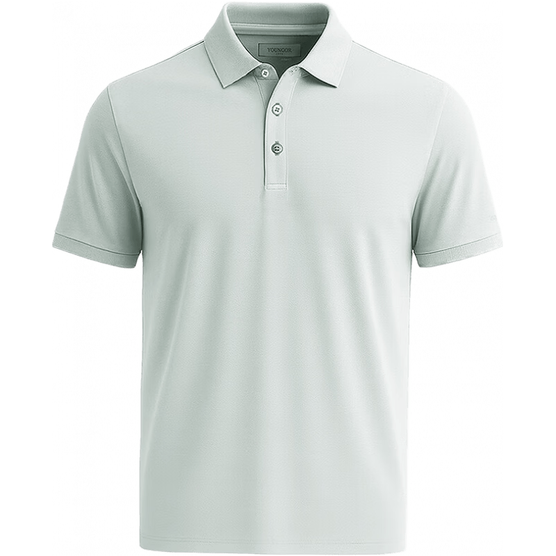 雅戈尔 YOUNGOR 短袖POLO衫男 棉混纺扁机领提花 100S棉涤拉架 浅灰 VSPC513138EFA XL