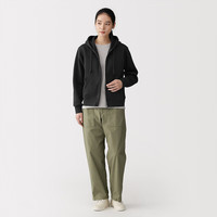 MUJI/無印良品 紧密织拉链衫 黑色 S 女士夹克
