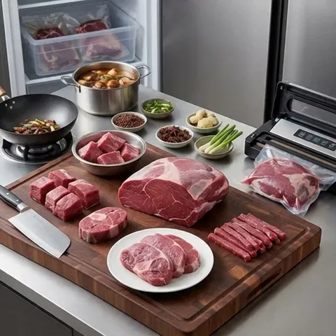 鲜京采 国产黄牛谷饲原切牛腿肉3斤 生鲜牛肉 烧烤炖煮食材