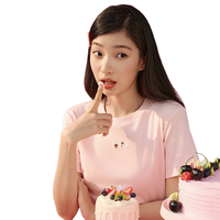 FILA/斐乐 女士针织短袖T恤 快乐粉 L 170/88A