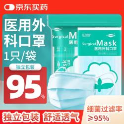 QJMDM 隔离病菌防护医用外科口罩 独立包装 1袋*100只