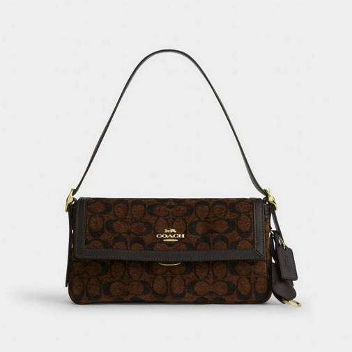 COACH Etta 25 女士单肩斜挎手提包翻盖包 CCV65