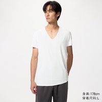 优衣库 AIRism V领T恤/短袖优衣库男装26春夏新款482510 474231