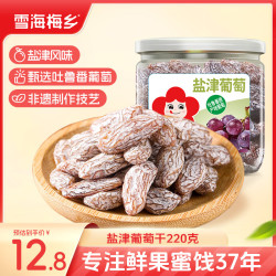 雪海梅乡 盐津葡萄220g/罐 蜜饯果干新疆小吃果脯果干葡萄干儿童休闲零食
