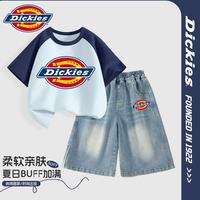 Dickies 男童纯棉短袖牛仔短裤套装